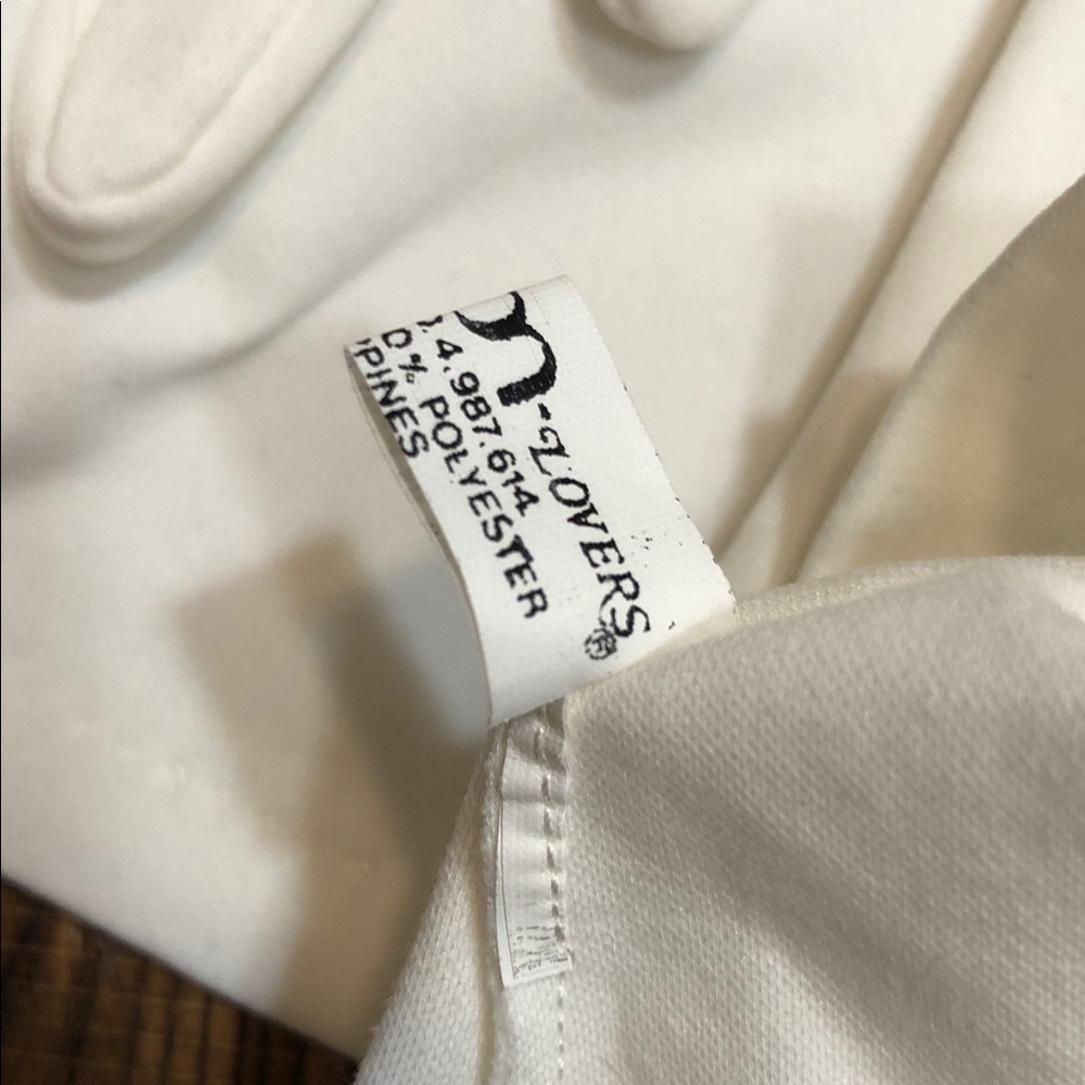 Long White Opera Vintage Gloves with Pearl Buttons - Picture 4 of 4